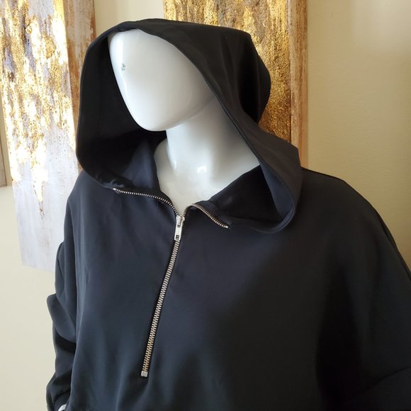 Avia Black Front Half Zip Hoodie Jacket SZ XL (16-18) - Picture 7 of 10